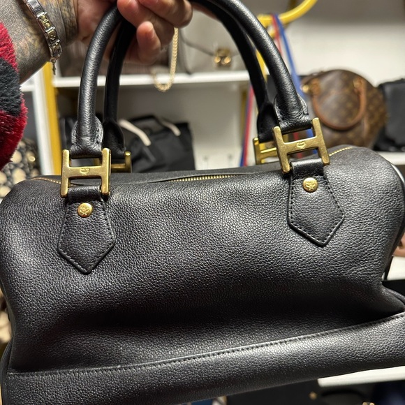 MCM Black Satchel with Gold Details - Picture 3 of 7